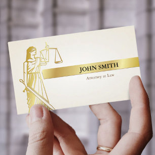 Faux Guld Dam Justice Professionell Attorney Visitkort