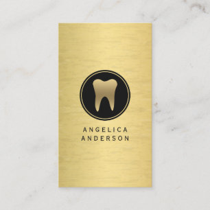 Faux Guld Dental Affärskort Visitkort