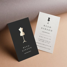 Faux Guld Dress Form | Seamstress Tailor Designer Visitkort