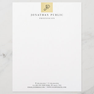 Faux Guld Elegant Monogram Glamoral mall Brevhuvud