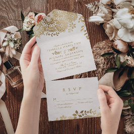 Faux guld elegant vintage snöre bröllop