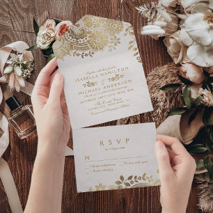 Faux guld elegant vintage snöre bröllop