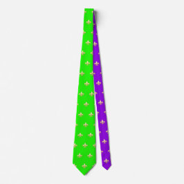 Faux Guld Fleur de lis DIY Neon Grönt Lila Slips