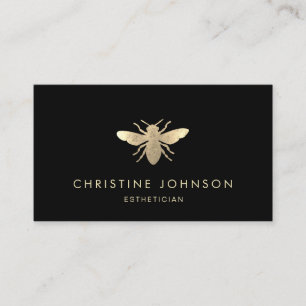 Faux guld foil bi logotyp visitkort