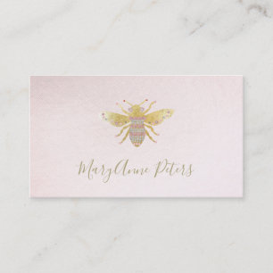 Faux guld foil bi logotyp visitkort