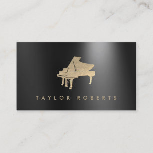 faux guld foil effect piano affärskort visitkort