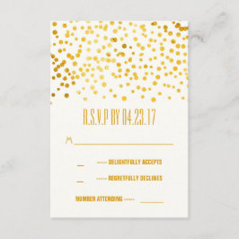 faux guld foil konetti bröllop OSA kort