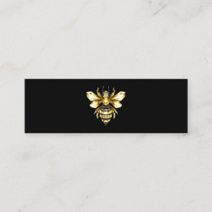 Faux Guld Foil Logotyp Bee Polygonon on Black