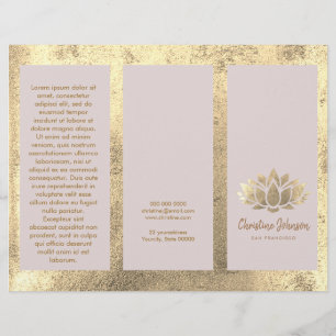 faux guld foil lotus brochure