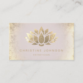 faux guld foil lotus visitkort