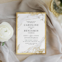 Faux guld foil marble lyxury modern bröllop