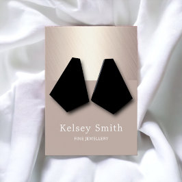 Faux Guld Foil on Bronze Earring Visning Card Visitkort