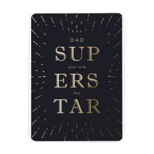 Faux guld foil pappa är superstjärna fars dag magnet