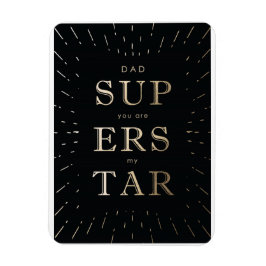Faux guld foil pappa är superstjärnig fars dag mag magnet
