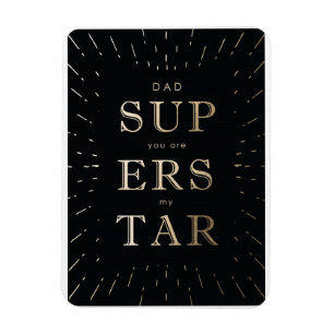 Faux guld foil pappa är superstjärnig fars dag mag magnet