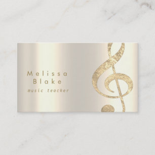 Faux guld foil treble visitkort