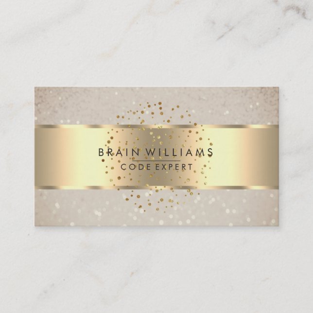 Faux Guld Foil Webben Professionell Minimal Elegan Visitkort (Framsida)