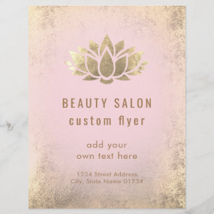 FAUX guld folie lotus logotyp Flyer