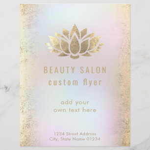 FAUX guld folie lotus logotyp Reklamblad