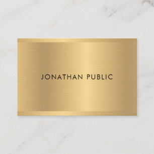 Faux Guld Glamor Template Modern Luxurir Visitkort