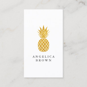 Faux Guld Glitter ananas, Affärskort Visitkort
