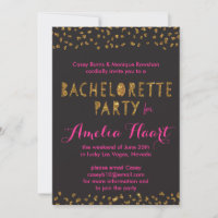 Faux Guld Glitter Animal Print Bachelorette Party