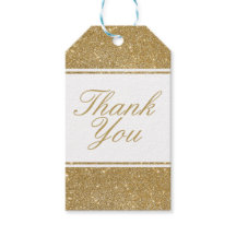 Faux Guld Glitter Bröllop Tack Gift Märkres