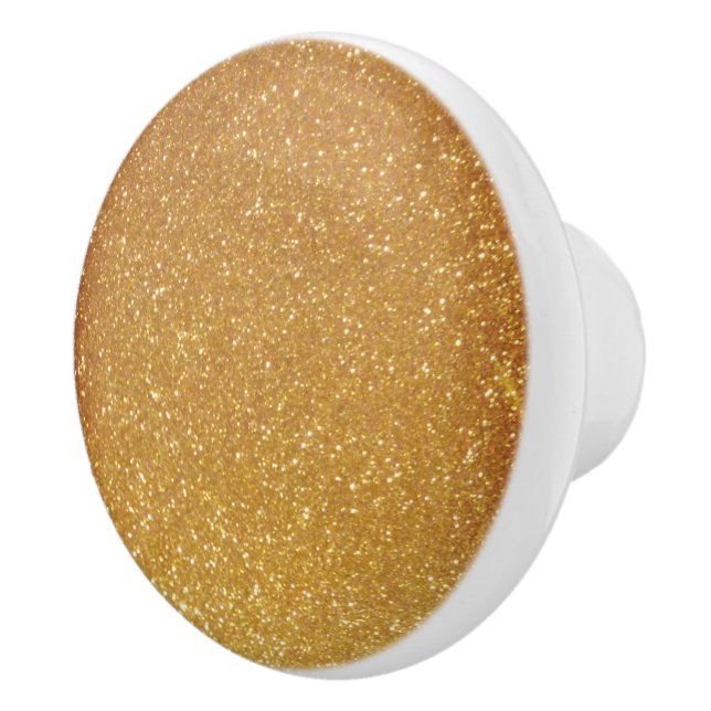 Faux guld glitter Ceramic Dragineringsknappar Knopp (Höger)