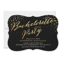 Faux Guld Glitter Confetti Chic Bachelorette Party