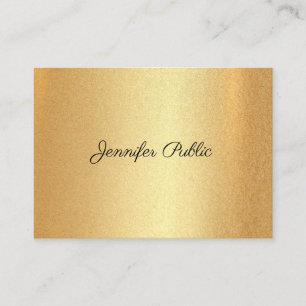 Faux Guld Glitter Hand Script Elegant Calligraphy Visitkort