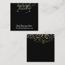 Faux Guld Glitter Juvelry earry visning card