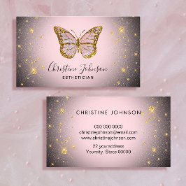 faux guld glitter-logotyp-affärskort visitkort