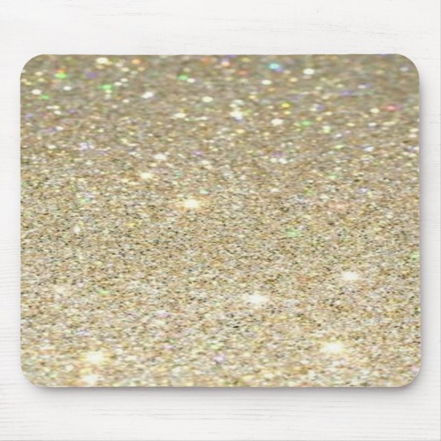 Faux Guld Glitter Mousepad, Glitter look Musmatta (Framsidan)