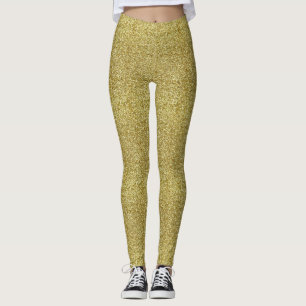 Faux Guld Glitter och getbaljor Leggings