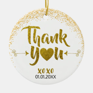 Faux Guld Glitter Ornament