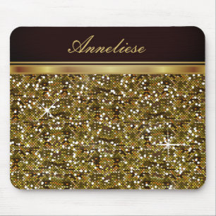 Faux Guld Glitter - Personlig Musmatta