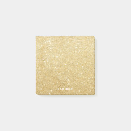 Faux Guld Glitter Personlig Post-it Notes