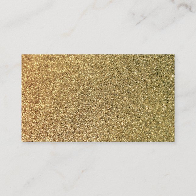 Faux Guld Glitter Photo Visitkort (Framsida)