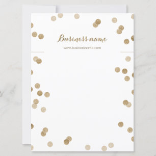 Faux Guld Glitter-prits Necklace-kort