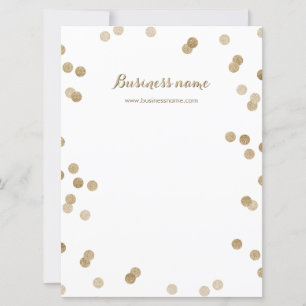 Faux Guld Glitter-prits Necklace-kort