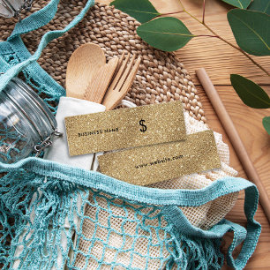 Faux Guld Glitter Snyggt Luxury Pris Märkre Litet Visitkort