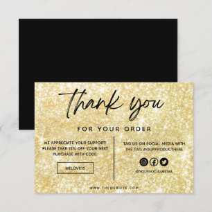 Faux Guld Glitter Tack för att du infogar media