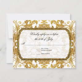 Faux Guld Glitter Vintage OSA Response of Biljett