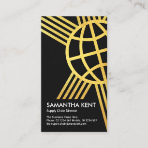 Faux Guld Global Connection Linjer Importerar Expo Visitkort