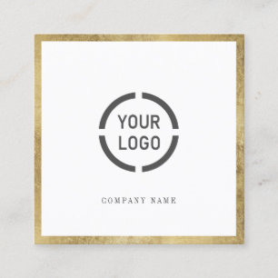 Faux guld gräns anpassningsbar Company logotyp pro Fyrkantigt Visitkort