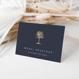 Faux Guld Handflatan Logotyp Träd Note Cards OBS Kort