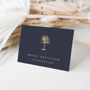 Faux Guld Handflatan Logotyp Träd Note Cards OBS Kort