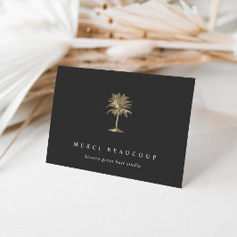 Faux Guld Handflatan Logotyp Träd Note Cards OBS Kort