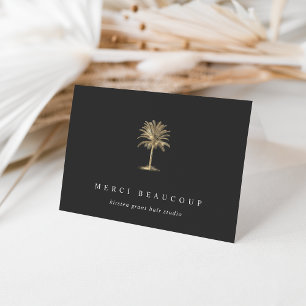 Faux Guld Handflatan Logotyp Träd Note Cards OBS Kort
