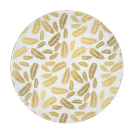 Faux Guld Handflatan Löv Mönster Sherpa Blanket Ac